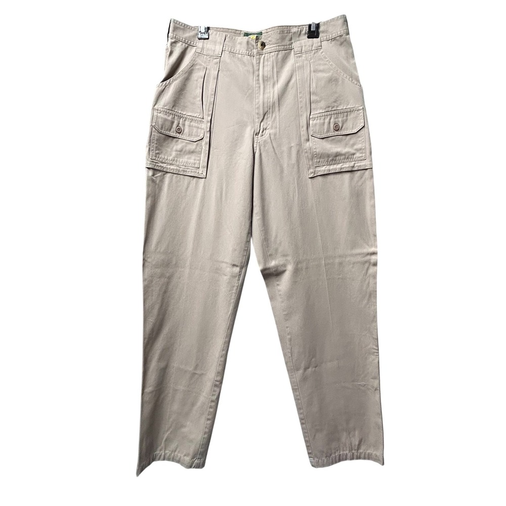 Cabela's Mens Cargo‎ Pants 36 Regular Beige Outdoor Utility Cotton 7 Pocket-READ